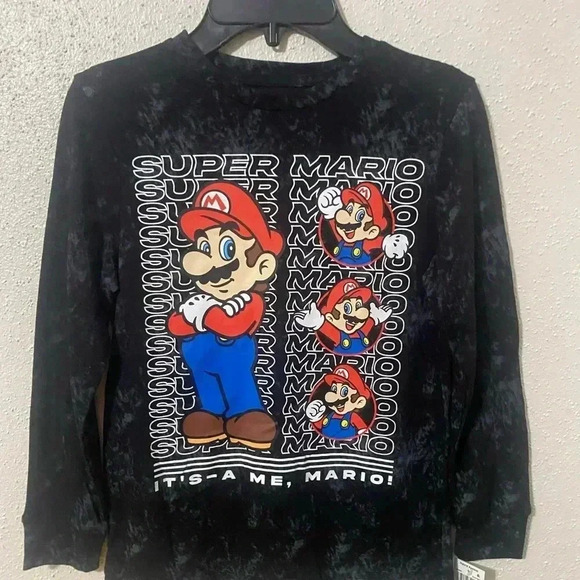 Super Mario Nintendo washed long sleeve big boys graphic T-shirt. Size Small - Picture 2 of 4